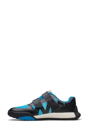 Clarks Blue Standard Fit F Cica Star Jump Trainers
