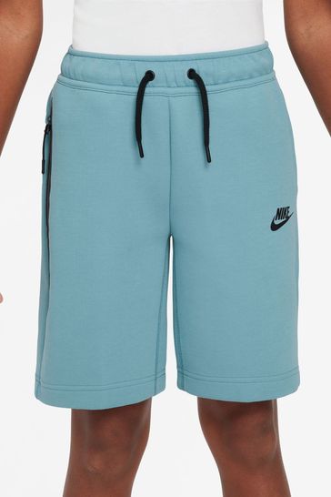 Nike blue fleece shorts online
