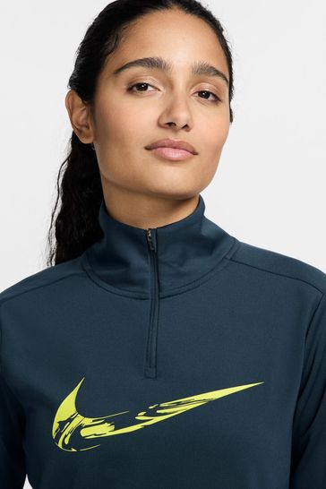 Buy Nike Swoosh Half Zip Long Sleeve Running Top from Next Turkey