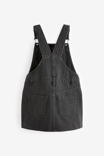 Buy Black 100 Cotton Denim Pinafore Dress 3 16yrs from the Next UK online shop