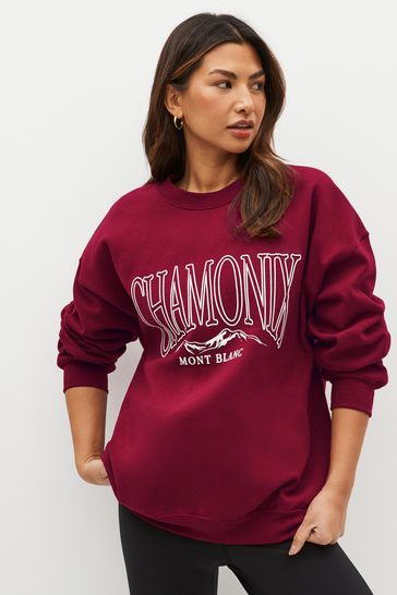 Buy Red Chamonix Graphic Sweatshirt from Next Singapore