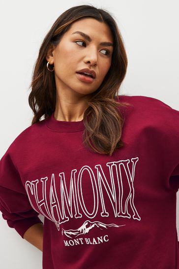 Buy Red Chamonix Graphic Sweatshirt from Next Singapore