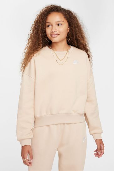 Nike fleece sweatshirt crewneck hotsell