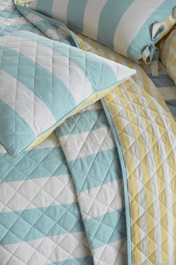 Laura Ashley Seaspray Lille Stripe Duvet Cover and Pillowcase Set