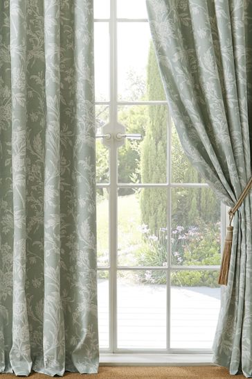 Sage Lloyd Eyelet Lined Lined Curtains