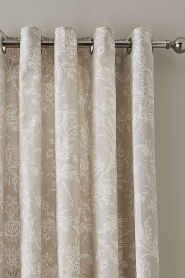 Natural Lloyd Eyelet Lined Lined Curtains
