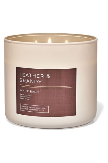 Bath & Body Works Leather and Brandy 3-Wick Candle 14.5 oz / 411 g