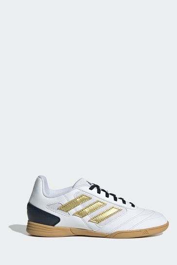 adidas White Gold Kids Super Sala II Indoor Football Boots