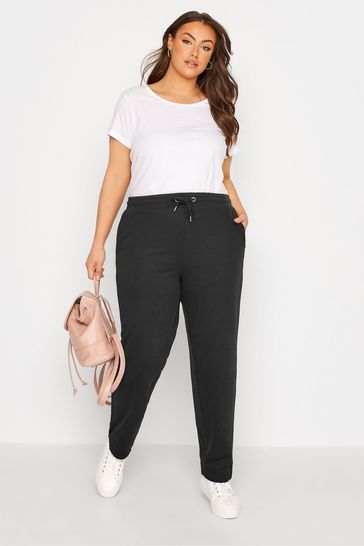 Womens black straight leg joggers outlet