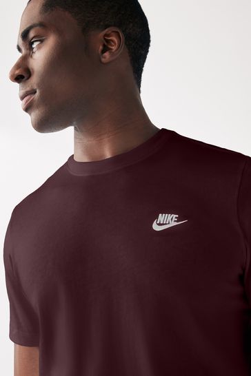 Buy Nike Burgundy Crush Club T Shirt from Next Denmark