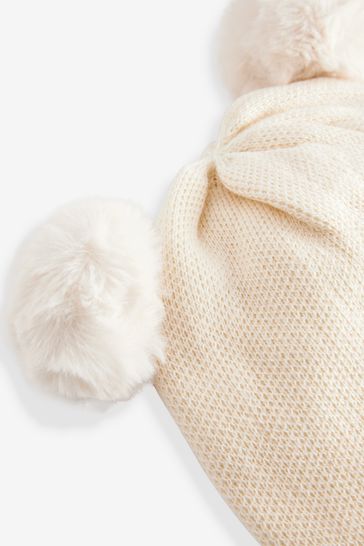 Cream baby hat best sale