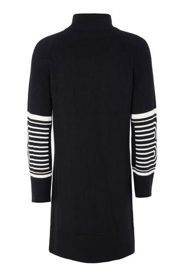 Mint Velvet Black Wool Blend Tunic Dress