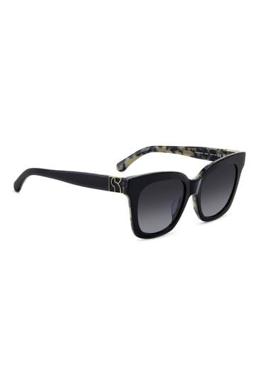 kate spade new york Constance/G/S Square Black Sunglasses
