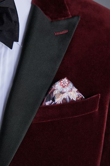 Buy Burgundy Red Signature Italian Velvet Blazer from Next Bahrain