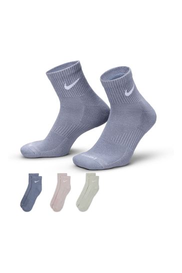 Buy Nike Blue Ankle Everyday Plus Cushioned Training Crew Socks 3 Pack from Next Poland