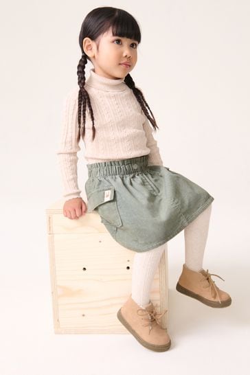 Khaki skirt co ord hot sale