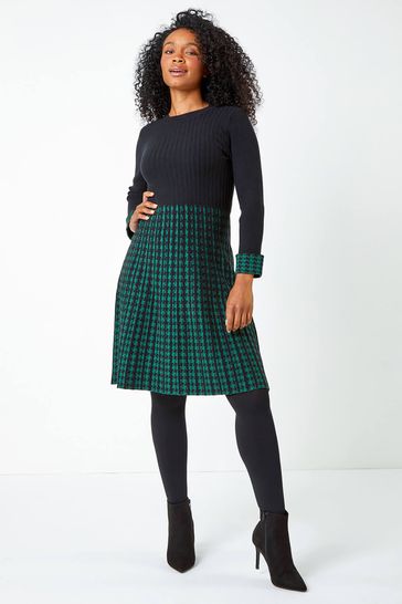 Next tartan dress with tights hot sale