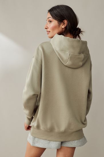 Nike mini swoosh hoodie grey clearance