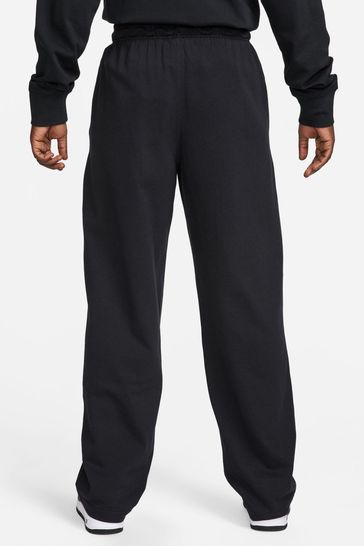 Nike Black Sportswear Club Knit Open Hem 100 Cotton Joggers