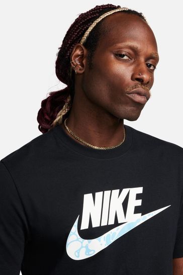 Buy Nike Black Sportswear Printed Graphic 100 Cotton T Shirt from Next Netherlands