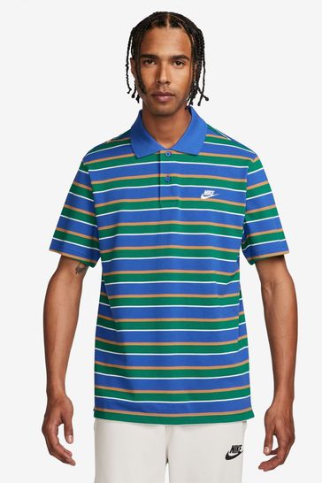 Buy Nike Club Striped 100 Cotton Polo Shirt from Next Turkey