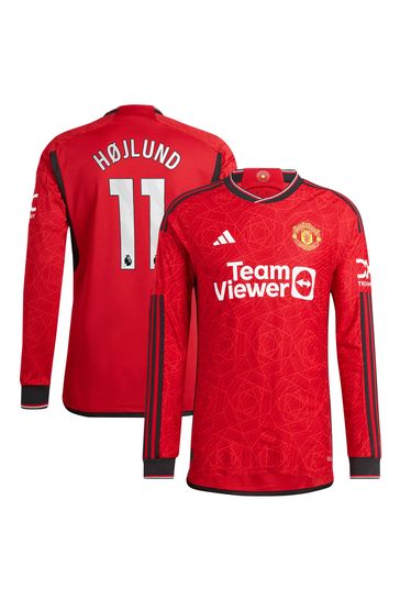 adidas Red Manchester United Home Authentic Shirt 2023-24 - Hojlund 11