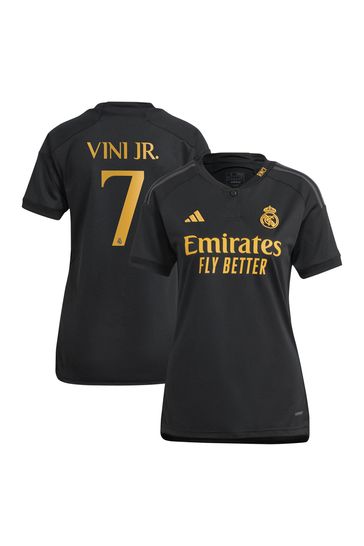 adidas Black Real Madrid Third Shirt 2023-24 Womens