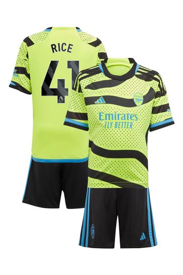 adidas Green Arsenal Away Minikit 2023-24 - Rice 41 Minikit