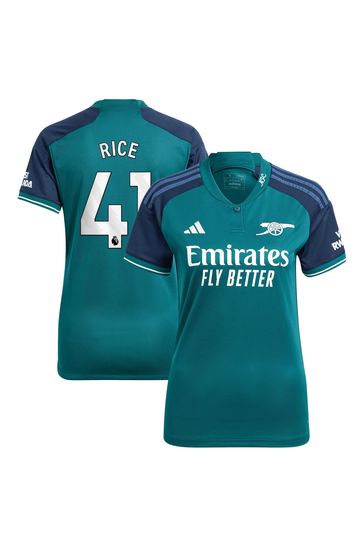 adidas Green Arsenal Third Shirt 2023-24 - Rice 41 Womens