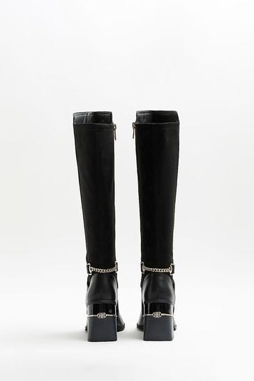 Buy River Island Black Wide Fit High Leg Boots from Next USA