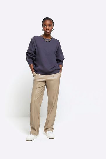 Navy longline sweatshirt store