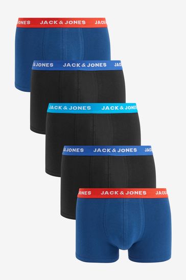 JACK & JONES Blue Boxer Shorts 5 Pack