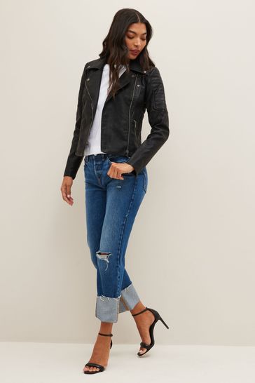 Noisy may leather look jacket shop
