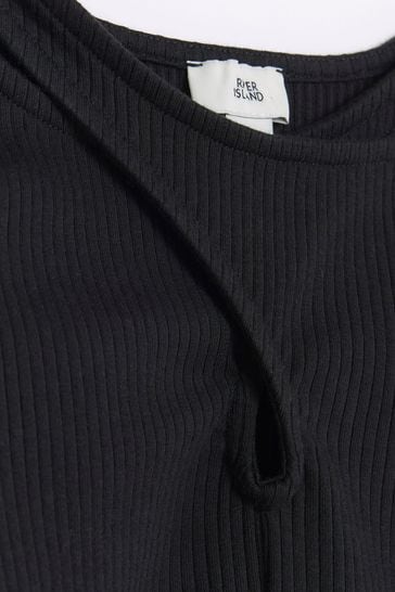 River Island Black Girls Jumper And Trousers Set