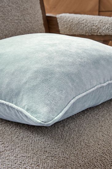 Buy Light Blue 45 x 45cm Soft Velour Cushion from Next Netherlands