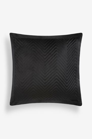 Black 50 x 50cm Madison Velvet Cushion