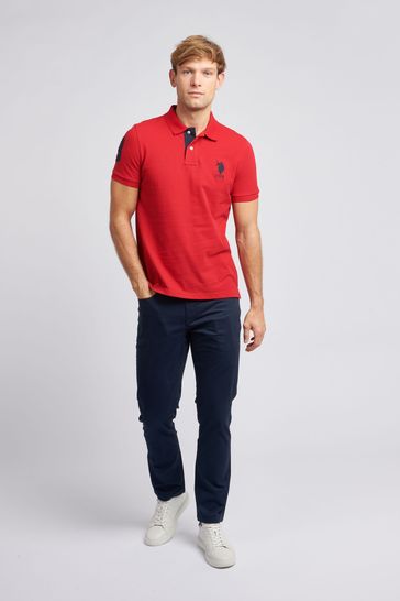 Red polo blue hotsell pants