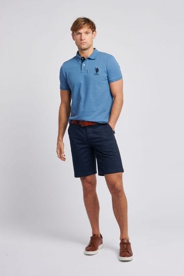 Mens pink sales polo shorts