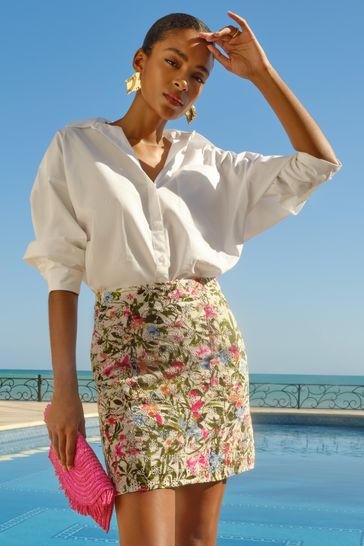 Floral skirt petite online