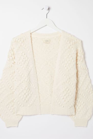 Buy FatFace Natural Anna Bobble Stitch Cardigan from the Next UK
