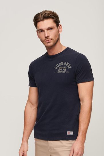 Superdry Blue Vintage Athletic Short Sleeve T-Shirt