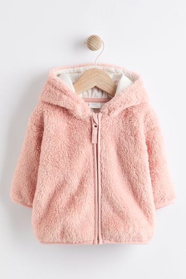 Buy Pink Baby Cosy Fleece Jacket 0mths 2yrs from Next Egypt