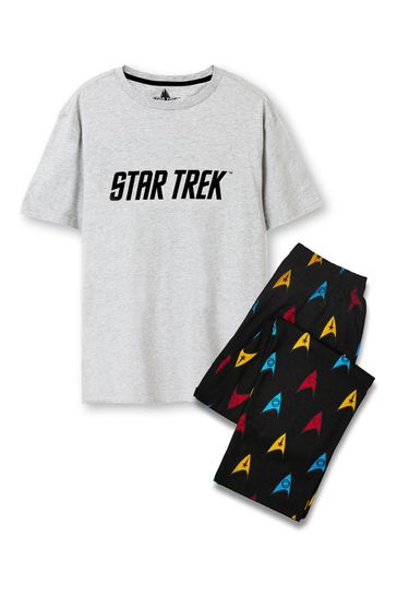 Vanilla Underground Grey Star Trek Mens Licensed Pyjamas