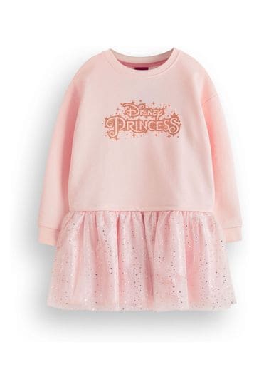 Vanilla Underground Pink Girls Disney Princess Longline Sweatshirt with Trim