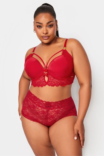 Yours Curve Red Beau Longline Padded Bra