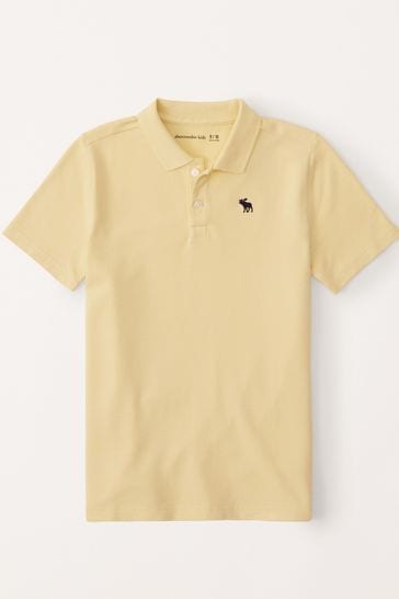 Abercrombie & Fitch Yellow Pique Polo Shirt