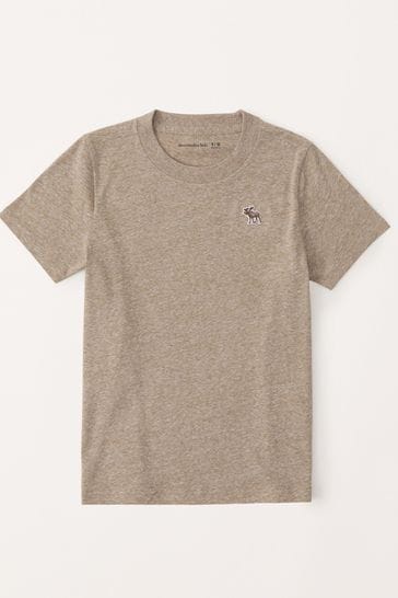 Abercrombie & Fitch Natural Plain Small Logo T-Shirt