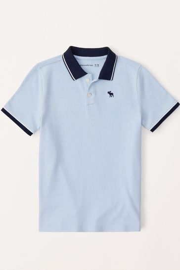 Abercrombie & Fitch Blue Pique Polo Shirt