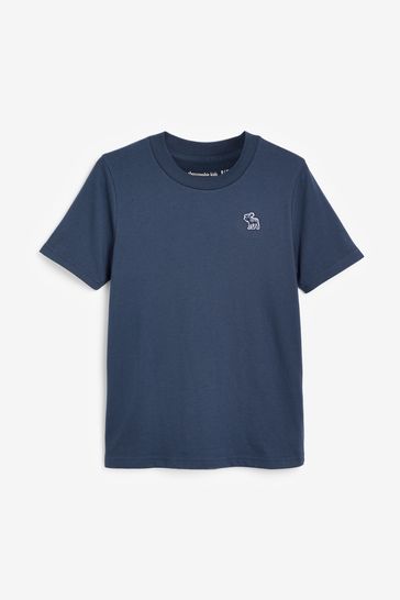 Abercrombie & Fitch Blue Plain Small Logo T-Shirt