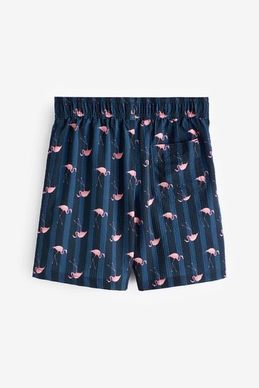 Buy Abercrombie Fitch Blue Flamingo Stripe Swim Shorts from Next